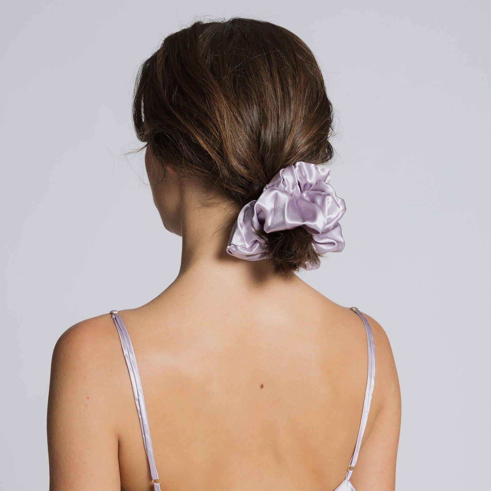 Silk Scrunchie Lilac Haze lookbook