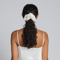 Silk Scrunchie Pearl White lookbook