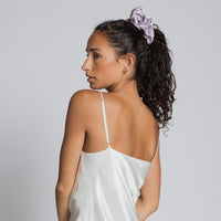 Silk Scrunchie Lilac Haze lifestyle