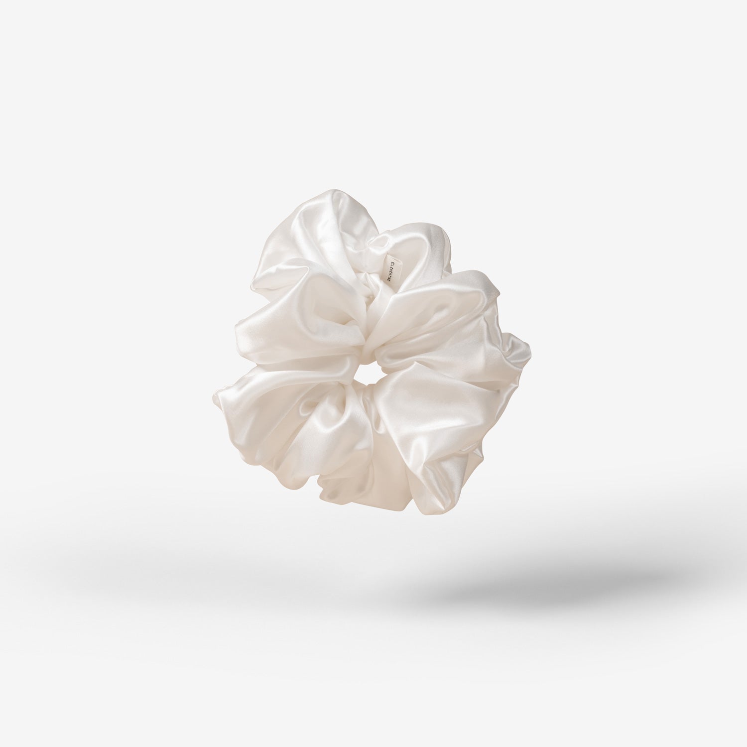 Silk Scrunchie Pearl White