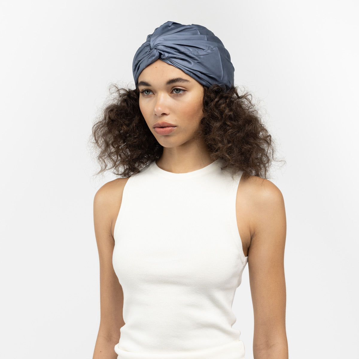 Silk Bonnet Ha Cyan side