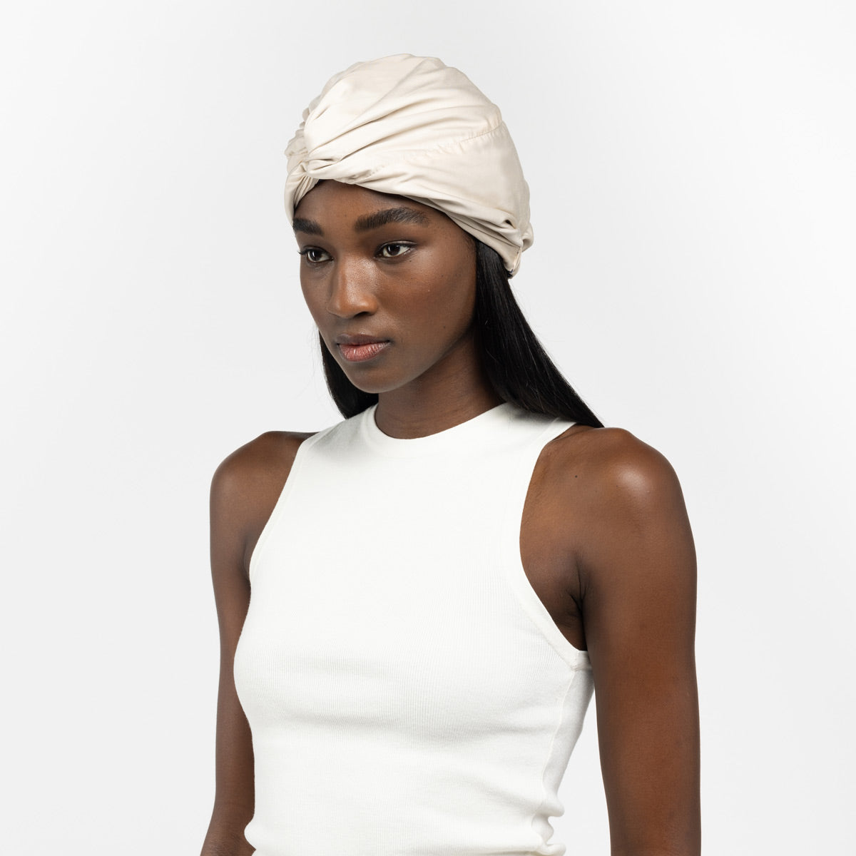 Silk Bonnet Beige side