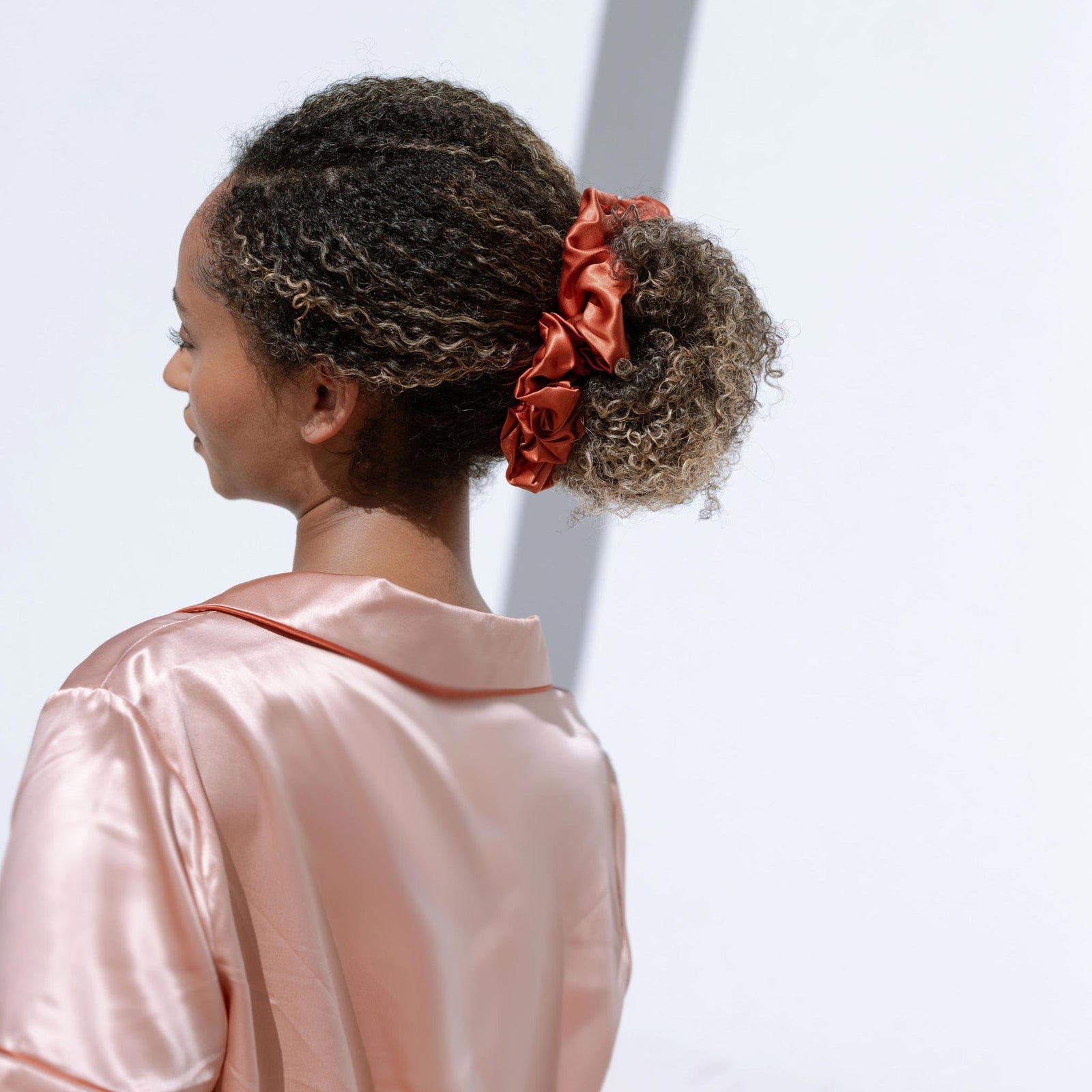 Silk Scrunchie Dusk lifestyle 2