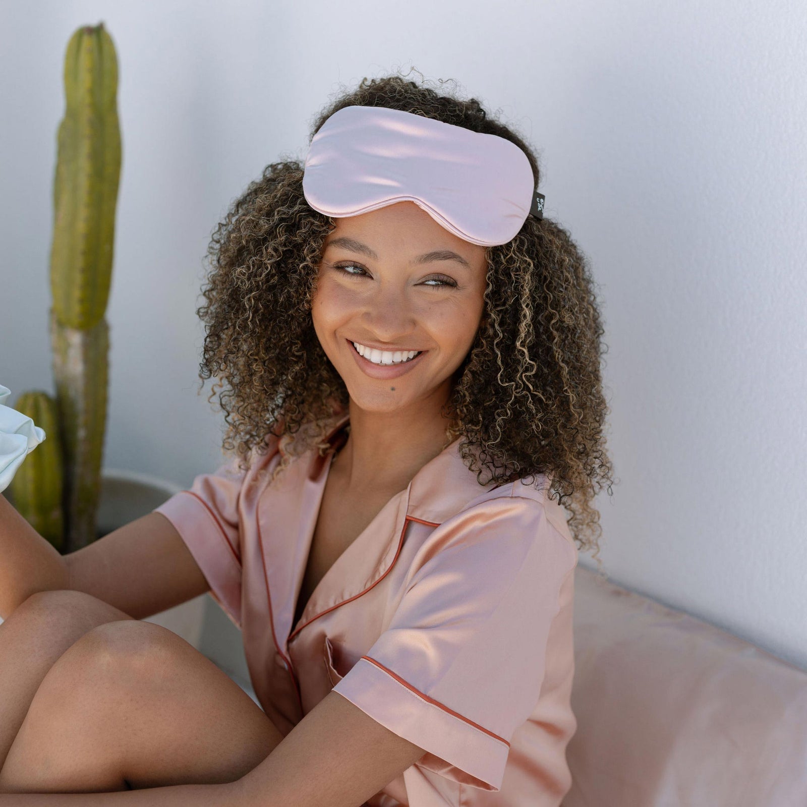 Silk Sleep Mask Pink Sherbert