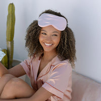 Silk Sleep Mask Pink Sherbert