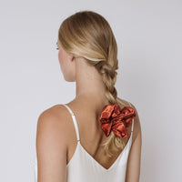 Silk Scrunchie Dusk styled