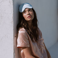 Silk Sleep Mask Sky Blue