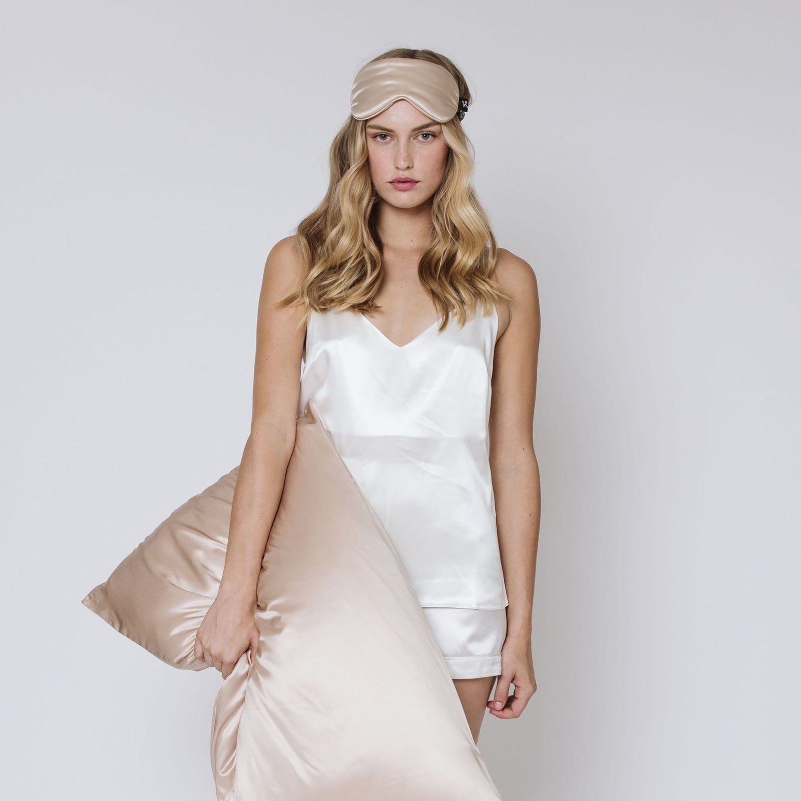 Silk Sleep Mask Champagne Gold