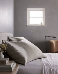 Silk Pillowcase Dove Grey lifestyle