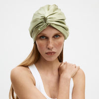 Silk Bonnet Matcha Green lifestyle